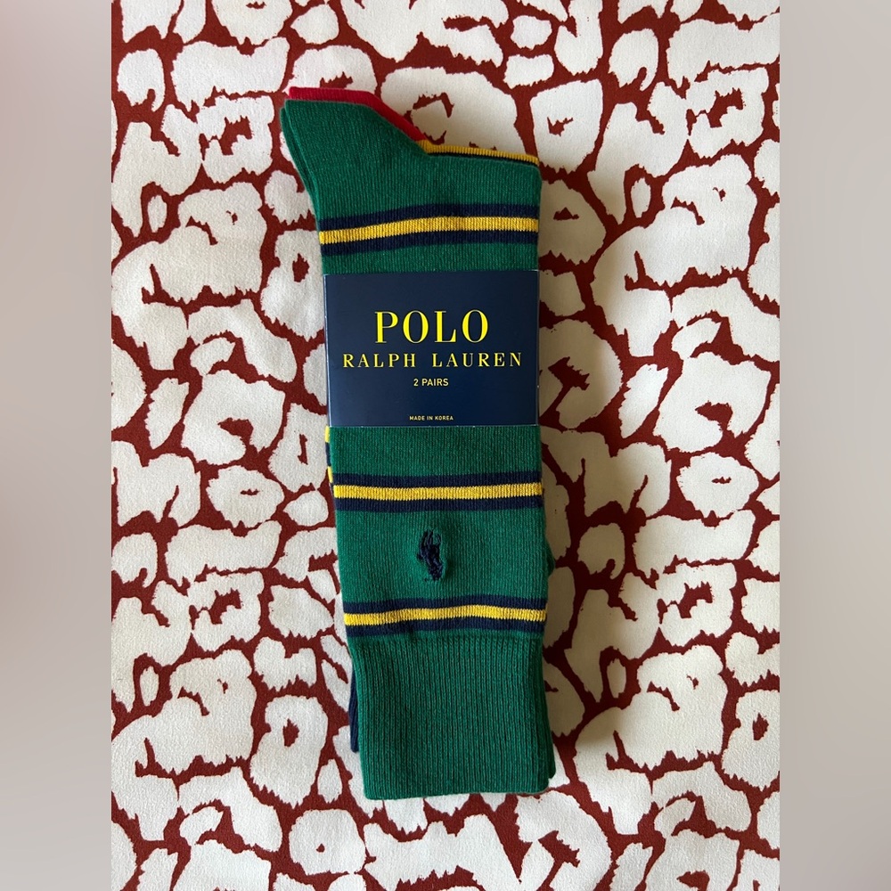 Polo Ralph Lauren Crew Socks 2 Pack Pair Large 10-13